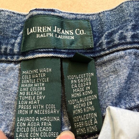 VTG Ralph Lauren Jeans Co Denim Pencil Midi Maxi Skirt 8 Hong Kong Cotton - Picture 3 of 9